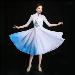 Stage Wear Classical Dance Performance Costumes Traditional Chinese Yangko Folk Dress Vintage National Ethnic Attire Dancing Clothing