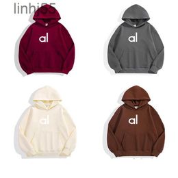 Mens Hoodies Sweatshirts Outfits Al Womens Plush Sports Oversized Sweater Hoodie for Autumn and Winter Thickened Tightly Packed Fleece Outdoor RunL70M