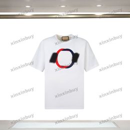 xinxinbuy 2024 Men designer Tee t shirt Hollow letter letters printing 1921 women orange black white blue red XS-2XL