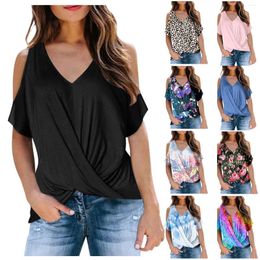 Women's Tanks Casual Solid Colour Print Slim Fit Sexy Pullover Off Shoulder V-Neck Top