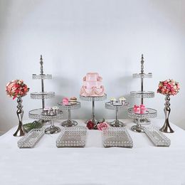 Other Bakeware 1pcs-17pcs Round Cake Stand Plate Pedestal Dessert Holder Wedding Birthday Party271N