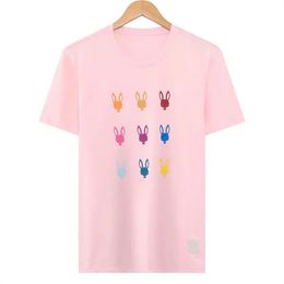 Mens T-Shirts women T-Shirts Psychoes Bunnies Cotton T Shirt Fashion Letter Casual Summer Printing Short Sleeve couple Casual outdoor high Quality t shirt N4OW