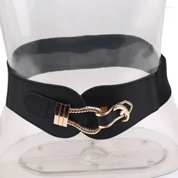 Belts Women Leather Belt Elastic Band Dress Sweater Pin Buckle Fashion High Quality All Match Girl Wide