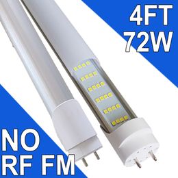 T8 T10 T12 4ft LED Light Tube - 72W 48 Inch Led Fluorescent Tube Replacement, NO-RF RM Driver 120W Equivalents, 7200 Lm, Ballast Bypass, Two Pin G13 Base Barn usastock