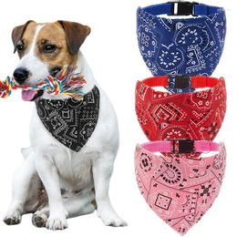 Dog Apparel Bandana Collar Scarf For Puppy & Cat Small Medium Large Dogs Adjustable Collars Pet Handkerchief Bibs Dress-up Accessories