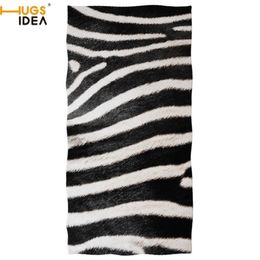 HUGSIDEA Leopard Print Zebra python Tiger giraffe Animal Fur Beach Microfiber Bath Quick-Dry Hand face Towel Blanket Y200429202g