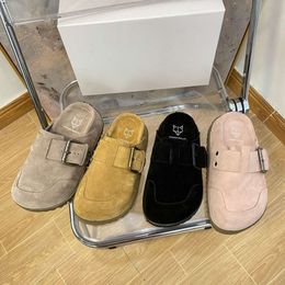 Thick Soled Half Slippers, Wolff Baotou, Female Beauty, Rad, New Out Round Toe, One Kick, Quick Selling, One Piece for Shipping