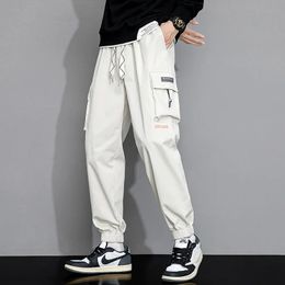 Big Size Pocket Cargo Pants Men Loose Jogger Pants Autumn Fashion Casual Trousers Jogging Sport Gym Sweatpants Male Streetwear 240126