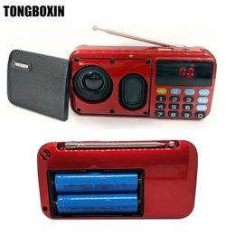 C803 Support Two 18650 Battery TF Card Portable MP3 Radio Ser Super Bass USB FM Player LED Torch 35mm Earphone Out 240125