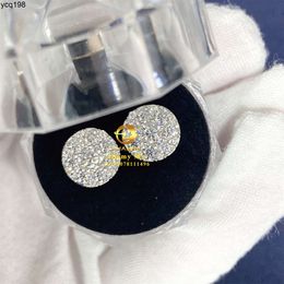 Stock drop shipping mens iced out hip hop sterling silver 925 screw back moissanite Diamond Stud Earrings Men