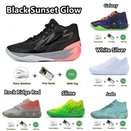 Ayakkabı kutusu topu Lamelo 1 MB01 Erkek Basketbol Ayakkabıları Rick ve Morty Rock Ridge Kırmızı Kraliçe Buradan Değil Lo Ufo Buzz Black Blast Trainers