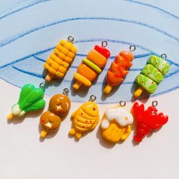 Charms 10Pcs Beer Barbecue For Pendant Jewelry Making Supplies Keychain Necklace Earrings Pendants DIY Findings Accessories