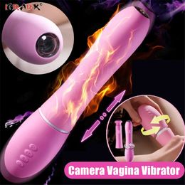 Intelligent Pussy Anal Camera Female Vagina Vibrator Mobile APP Control Heating Massage Masturbation Cup Adult Sex Toy for Women 240126