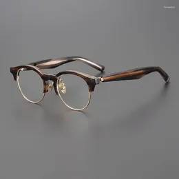 Sunglasses Frames M-92 Optical Semi-circular Frame Men's And Women's Reverse R Hinges Japanese Hand-made Acetate Prescription Myopia Glasses