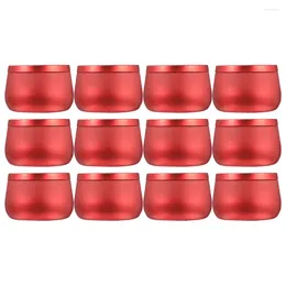 Storage Bottles 12 Pcs Belly Jar Jewelry Boxes Tea Lights Tinplate Handmade Tins Gift Universal Packaging