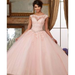 pink prom dresses new elegant off the shoulder lace embroidery vestidos de 15 anos quinceanera dresses party gowns evening dress217N