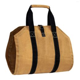 Storage Bags Firewood Carrier Tote Woodpile Rack For Barbecue Outdoor BBQ