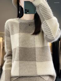 Women's Sweaters Aliselect Thick Women Sweater High Quality Merino Wool O-Neck Pullover Cashmere Knitted Winter Female Tops Clothing