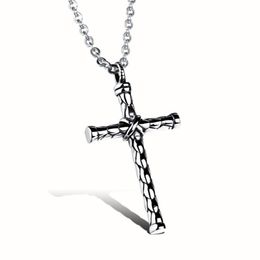 Exquisite Pendant Necklaces Cylindrical Cross 14K Gold Cool Character Designer Jewellery For Men Women Hip Hop Trendy Vintage Fine N241W