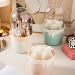 Storage Boxes Stylish Brush Stand Rotating Make Up Holder Clear Makeup Brushes Container Cosmetic Organiser For Women Girls B03E