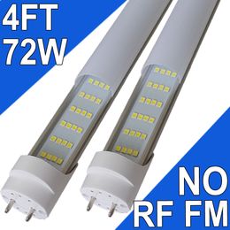 4FT 72W T8 LED Tube Light White Daylight 6500k 4' LED Bulbs Garage Warehouse Shop Light Ballast Bypass G13 Base T10 T12 Fluorescent lamp Replacement AC100-277V usastock