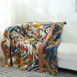 Blankets Nordic Cotton Blanket Throw Summer Cool Quilt Single Double Soft Breathable Bedspread Boho Decor Sofa Towel