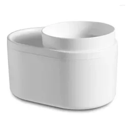 Bowls Lazy Snack Bowl Double-Layer Candy Dried Fruit Plate Multifunctional Desktop Sliding Lid Nuts Tray With Waste Bin