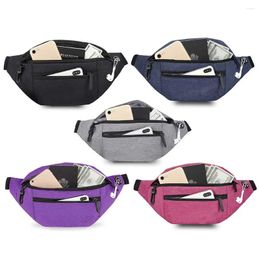 Waist Bags Fanny Pack Bum Bag With Earphone Hole Ladies Handbags Oxford Fashion Casual Solid Color Portable Simple For Outdoor Hiking