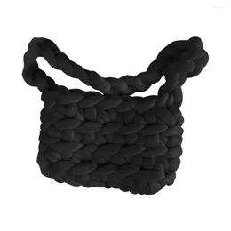 Evening Bags Women Top-handle Fashion Woven Ladies Tote Handmade Icelandic Wool Casual Elegant Solid Colour Female Purse