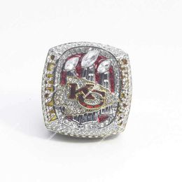 Set di collane pieghevoli con anello da campione del Kansas Chieftain del 57° Super Bowl 2022-2023