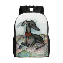 Backpack Greyhound Whippet Dog For Women Men Waterproof School College Bag Printing Bookbag