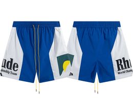 RHUDE Shorts Designers Mens Basketball Short Pants 2024 Luxurys Summer Beach Palm Letter Street Fashion basketball shorts Sweatpants L6