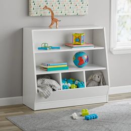 Your Zone Kids Bin Storage and Two Shelf Bookcase White bookshelves kid bookshelf 240125