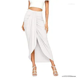 Skirts 2024 Arrival High Waisted Sexy Womens Double Slits Summer Solid Long Maxi Skirt Wholesale