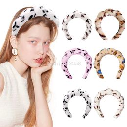 Puffy Makeup Spa Headband Soft Absorbent Sponge Velvet Head Band Thick Non Slip Bubble Hairband for Face Washing Skincare