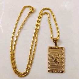 With 18K Gold Geo Floral Necklace Women Stainless Steel Jewellery Runway Gown Hiphop Rare Glam Japan Ins 240118