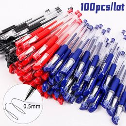 100 Pcs Ballpoint Pen Refill Set Black Blue Red Ink Bullet 05mm Gel School Office Supplies Stationery Writing Tool 240124