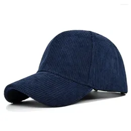 Ball Caps Warm Hat Solid Colour Thermal Stylish Unisex Baseball With Adjustable Buckle Long Curled Brim Sun Protection For