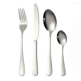 Dinnerware Sets 24-Piece Stainless Steel Flatware Set Kitchen Eating Utensils Service For 6 Dishwasher Safe Tableware Finish Cutlery