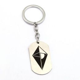 Keychains No Man's Sky Keychain Mans Dog Tag Key Ring Holder Chaveiro Game Chain Pendant Men Gift Jewellery YS102183229f