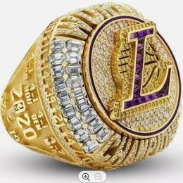 Delicate Ring 2021 Basketball Championship James Split Detachable Letter Clear222V