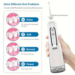 Electric Water Flossers For Teeth, Whitening Dental Oral Irrigator, Rechargeable Cordless Waterproof Whitening Teeth Brush Kit At Home And Travel