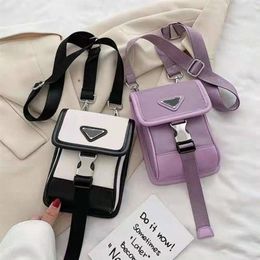 2022 luxury women's key ring mobile phone bag women crossbar mini bags long chain high quality2674