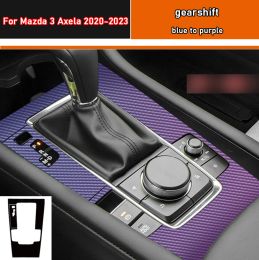 Car Interior Sticker Gear Box Protective Film For Mazda 3 Axela 2020-2023 Car window Panel Sticker Carbon Fiber Black