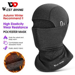 WEST BIKING Winter Fleece Cycling Cap Hat Windproof Men Women Sport Scarf Balaclava Ski Bicycle Motorcycle Running Neck Warmer 240124