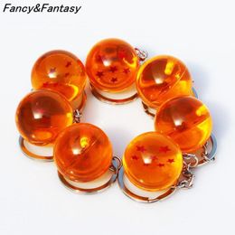 Fancy&Fantasy Anime Goku Dragon Super Keychain 3D 1-7 Stars Cosplay Crystal Ball chain Collection Toy Gift Key Ring C19011001242F