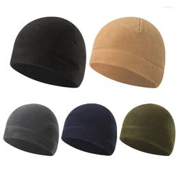 Berets Windproof Women Men Polar Fleece Warm Beanie Hat Male Lady Autumn Winter Soft Comfortable Outdoor Ski Cycling Hiking Plush