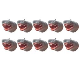 Shark Finger Puppet Set Animals Show Theater Props Novelty Toys Weird Stuff Gifts 10Pcs 240126