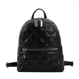 School Bags Women Backpacks High Quality Leather Travel Backpack Designer Sac A Dos Small Shoulder For Teenage Girls Female Back Pack
