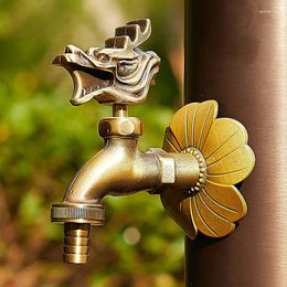 Bathroom Sink Faucets Antique Outdoor Animal Creative Copper Faucet Anti-Freezing Sun Protection Garden Courtyard Household Washing